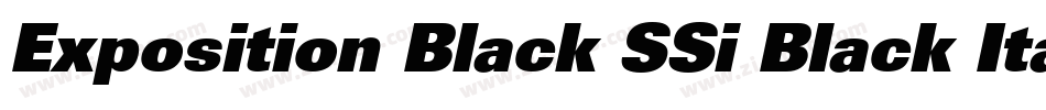 Exposition Black SSi Black Italic字体转换